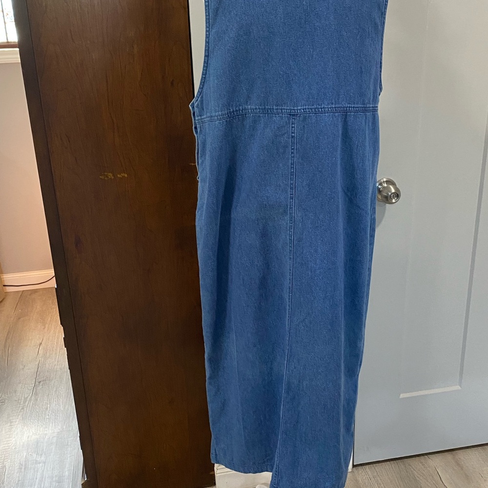 Casual Blue Denim Midi Dress - Picture 4 of 10
